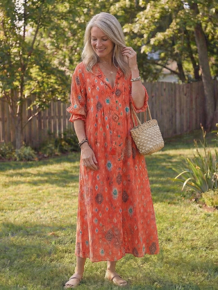 Virelle | Botanical Flow Maxi Dress