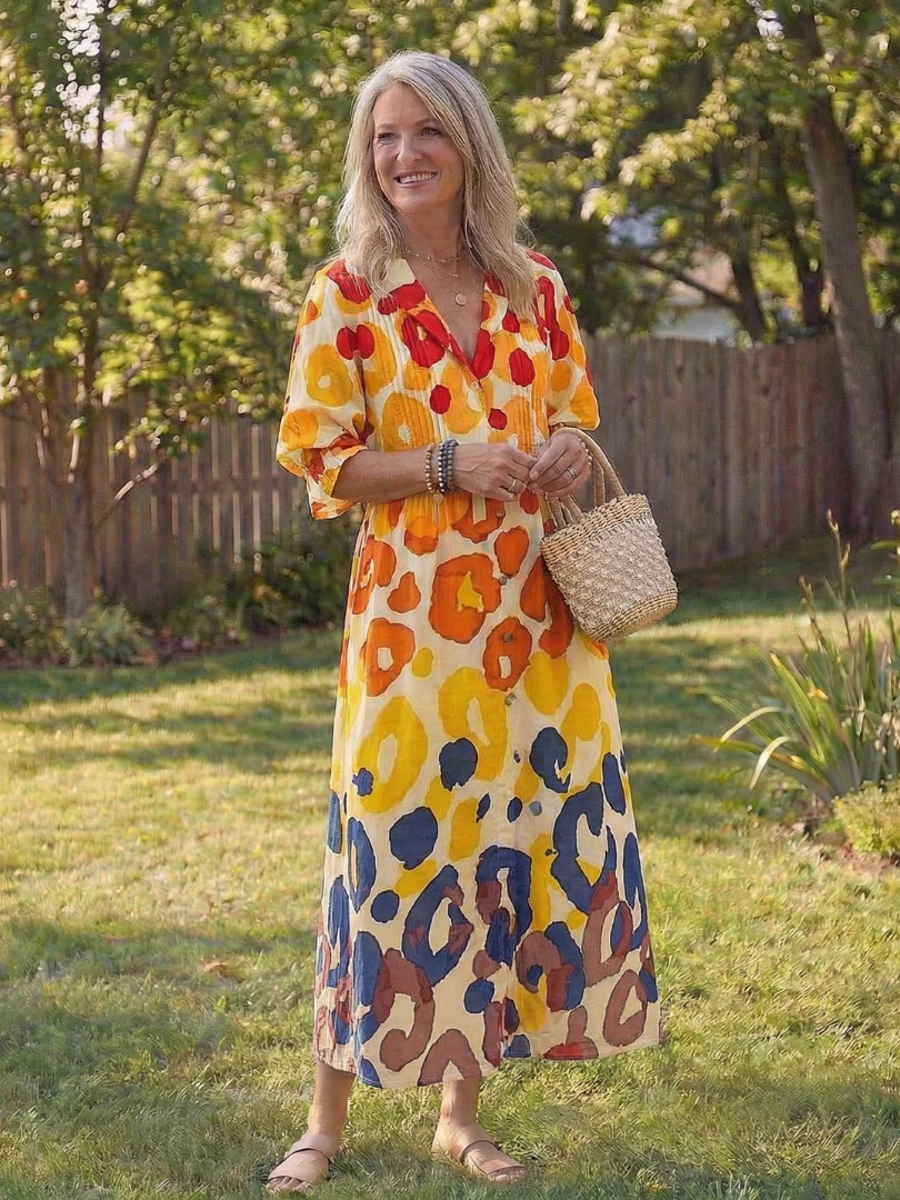 Virelle | Botanical Flow Maxi Dress