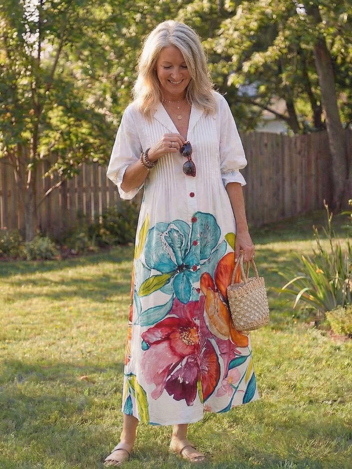 Virelle | Botanical Flow Maxi Dress
