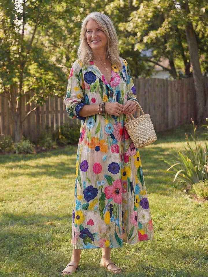 Virelle | Botanical Flow Maxi Dress