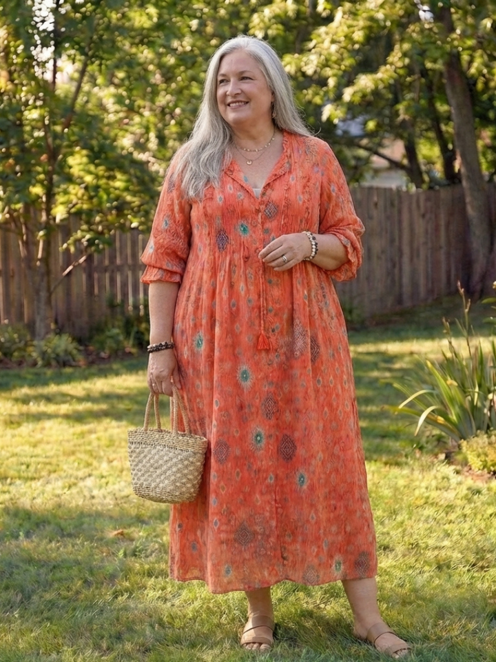 Virelle | Botanical Flow Maxi Dress