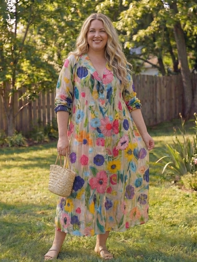 Virelle | Botanical Flow Maxi Dress